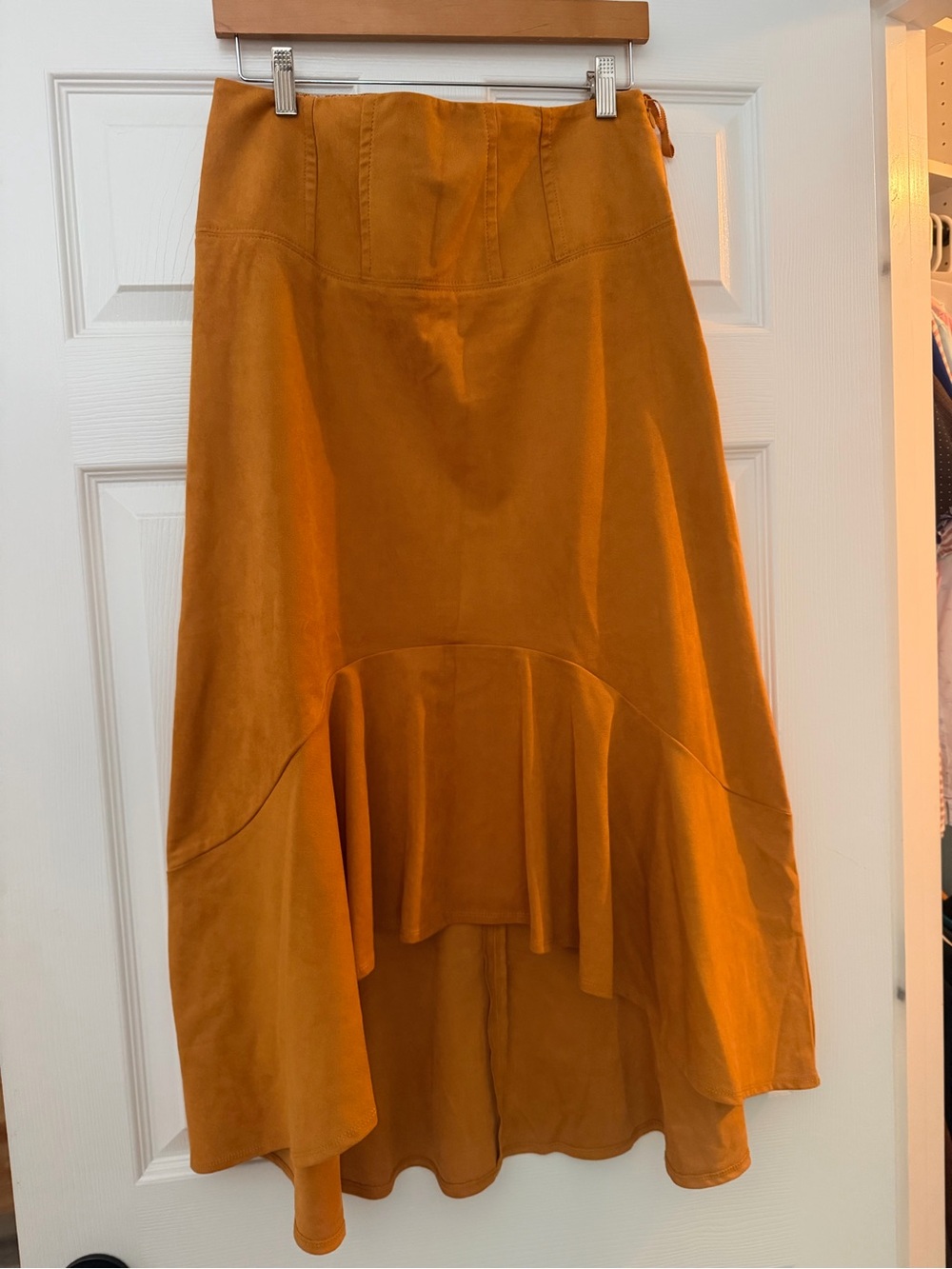 Maeve Mustard High-Low A-Line Skirt - Women